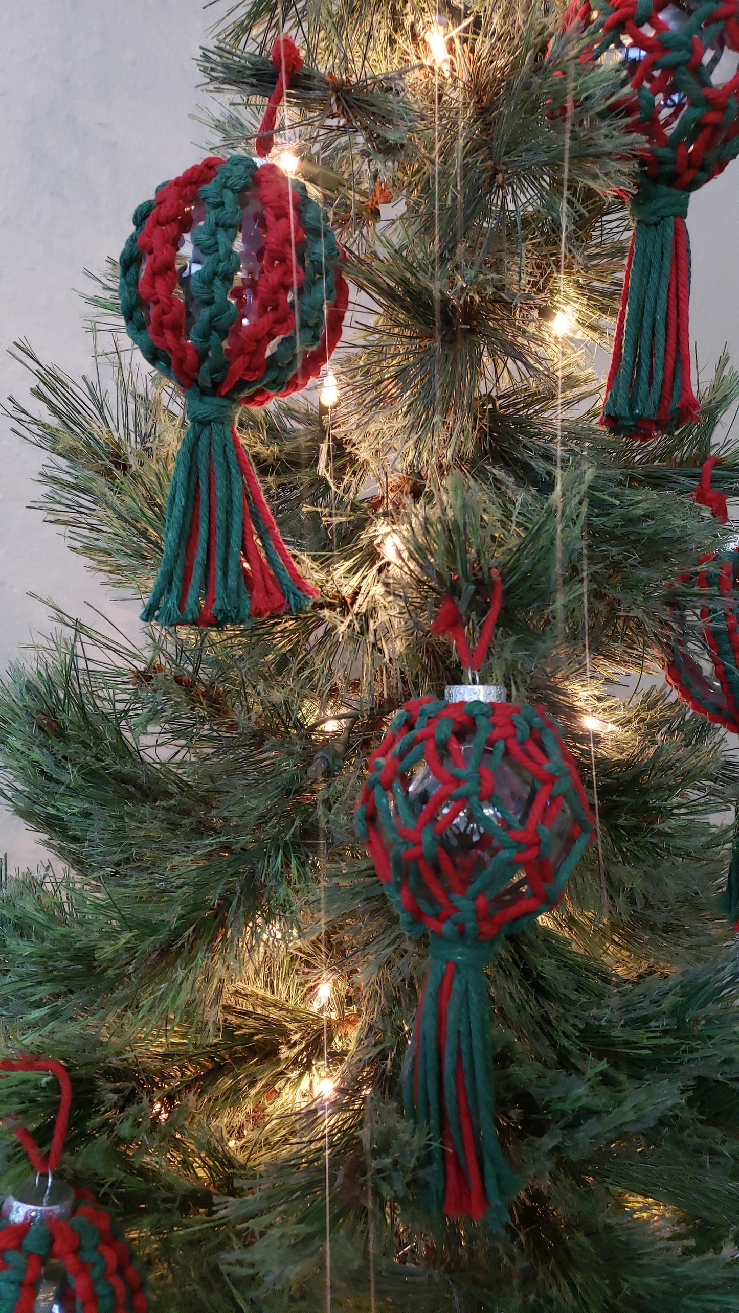 Macrame Christmas Ornaments - Set of 3