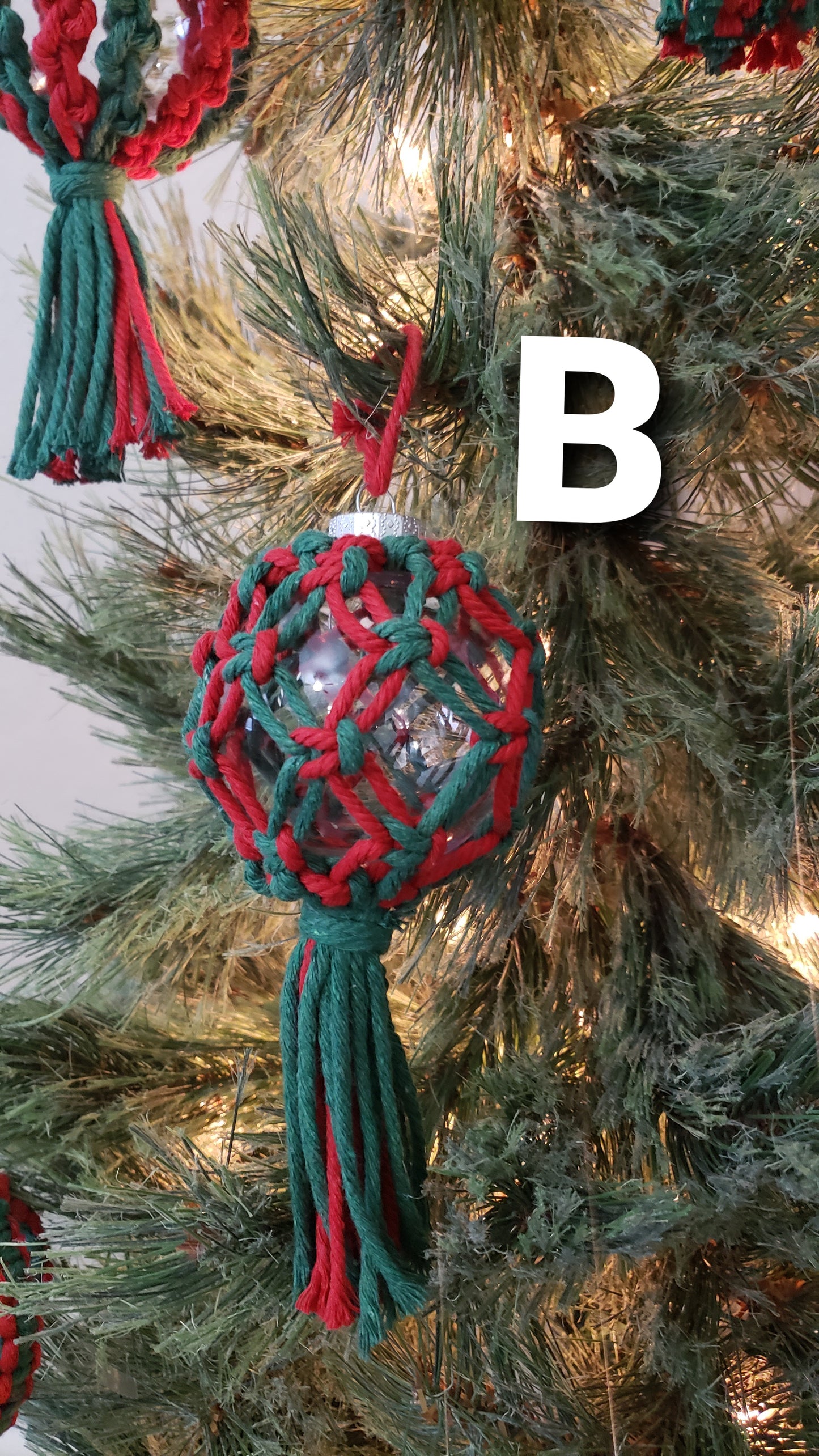 Macrame Christmas Ornaments - Set of 3