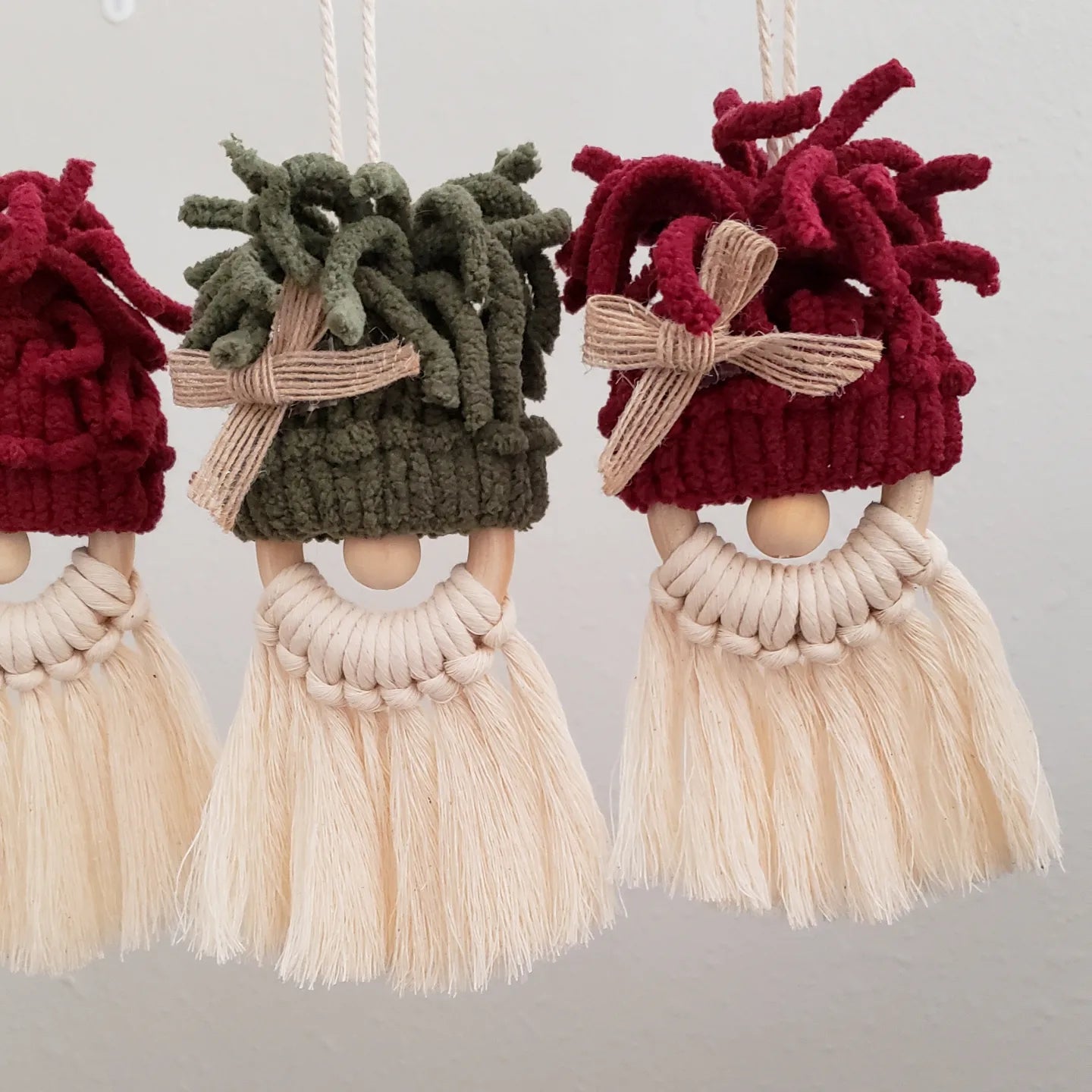 Macrame Santa Gnomes