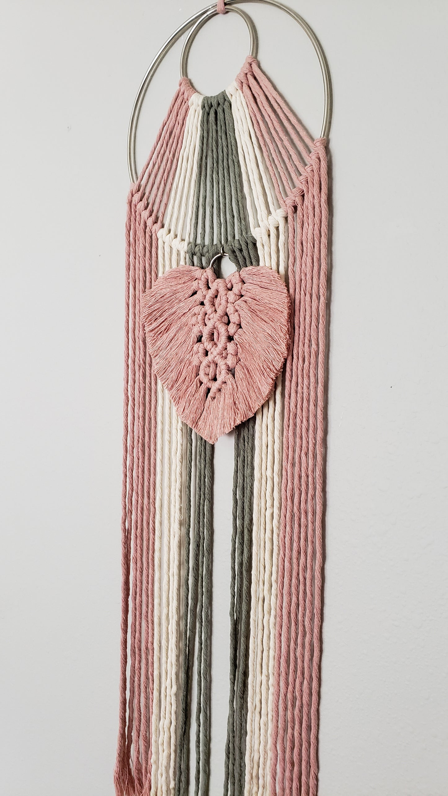 Macrame Wall Hanging with Accent Feather