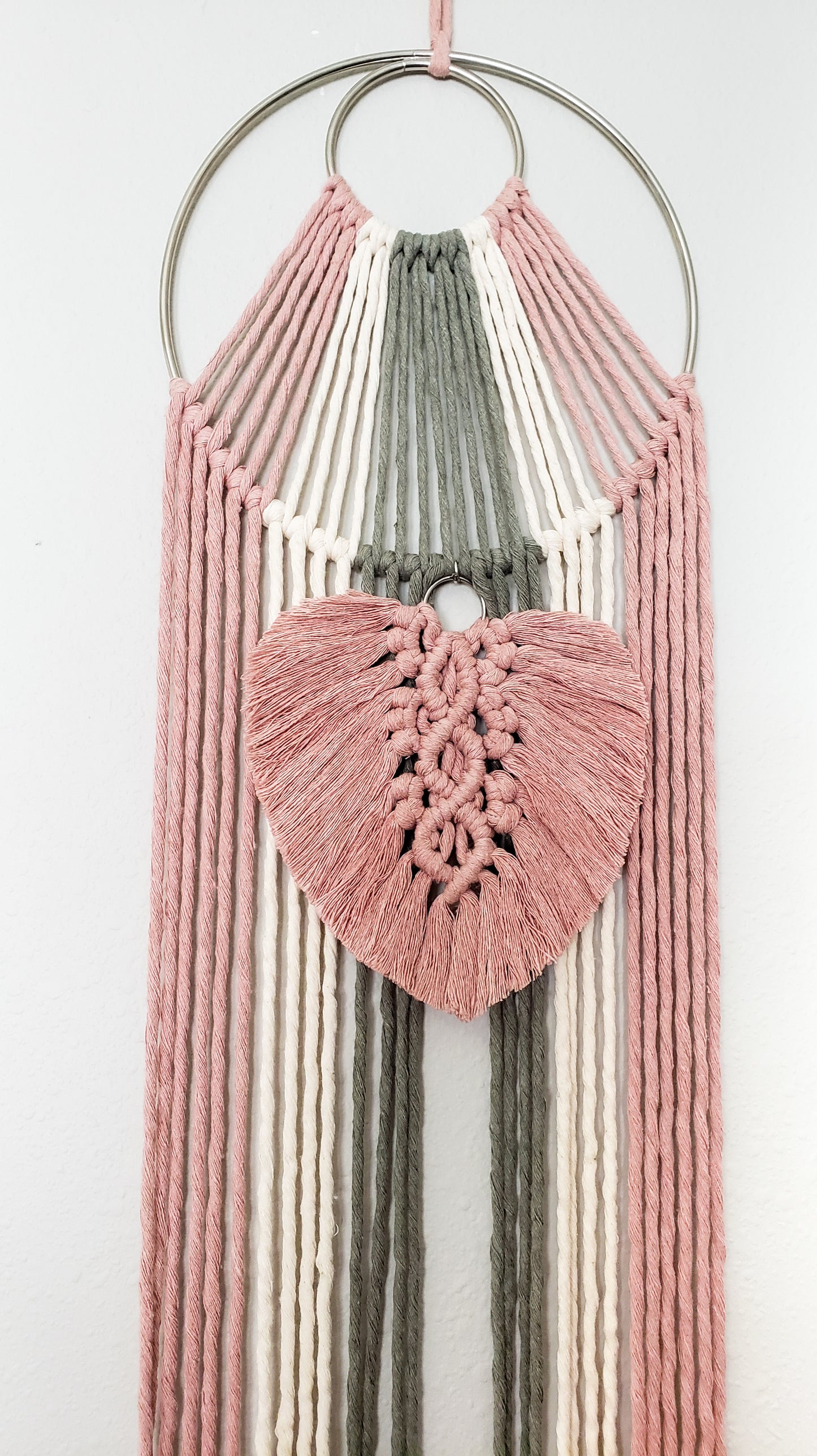 Macrame Wall Hanging with Accent Feather