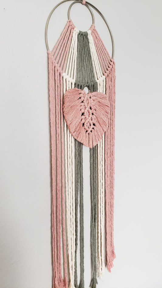 Macrame Wall Hanging with Accent Feather